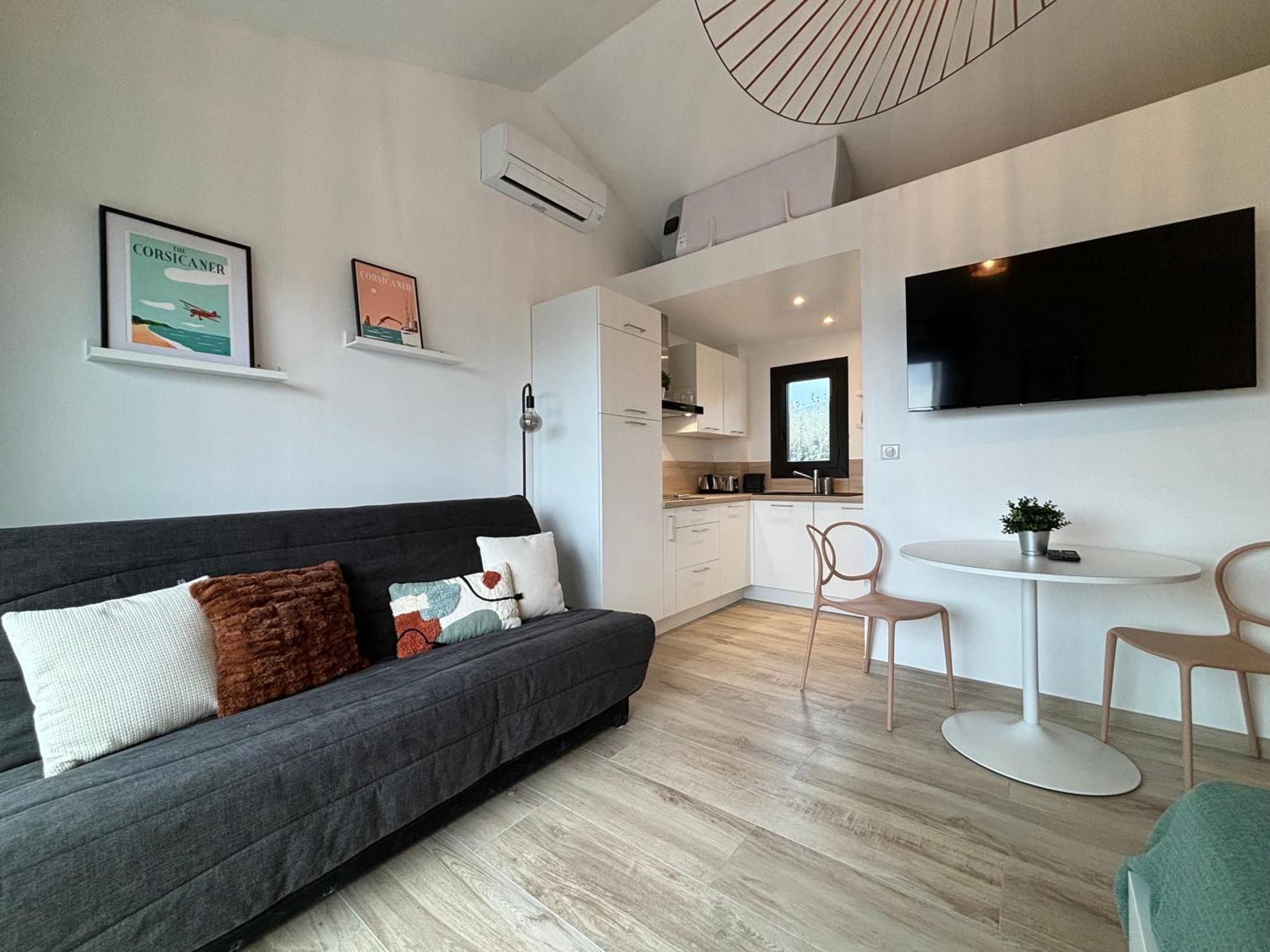 Studio Vue Mer A Porticcio Piscine Et Parking Dış mekan fotoğraf