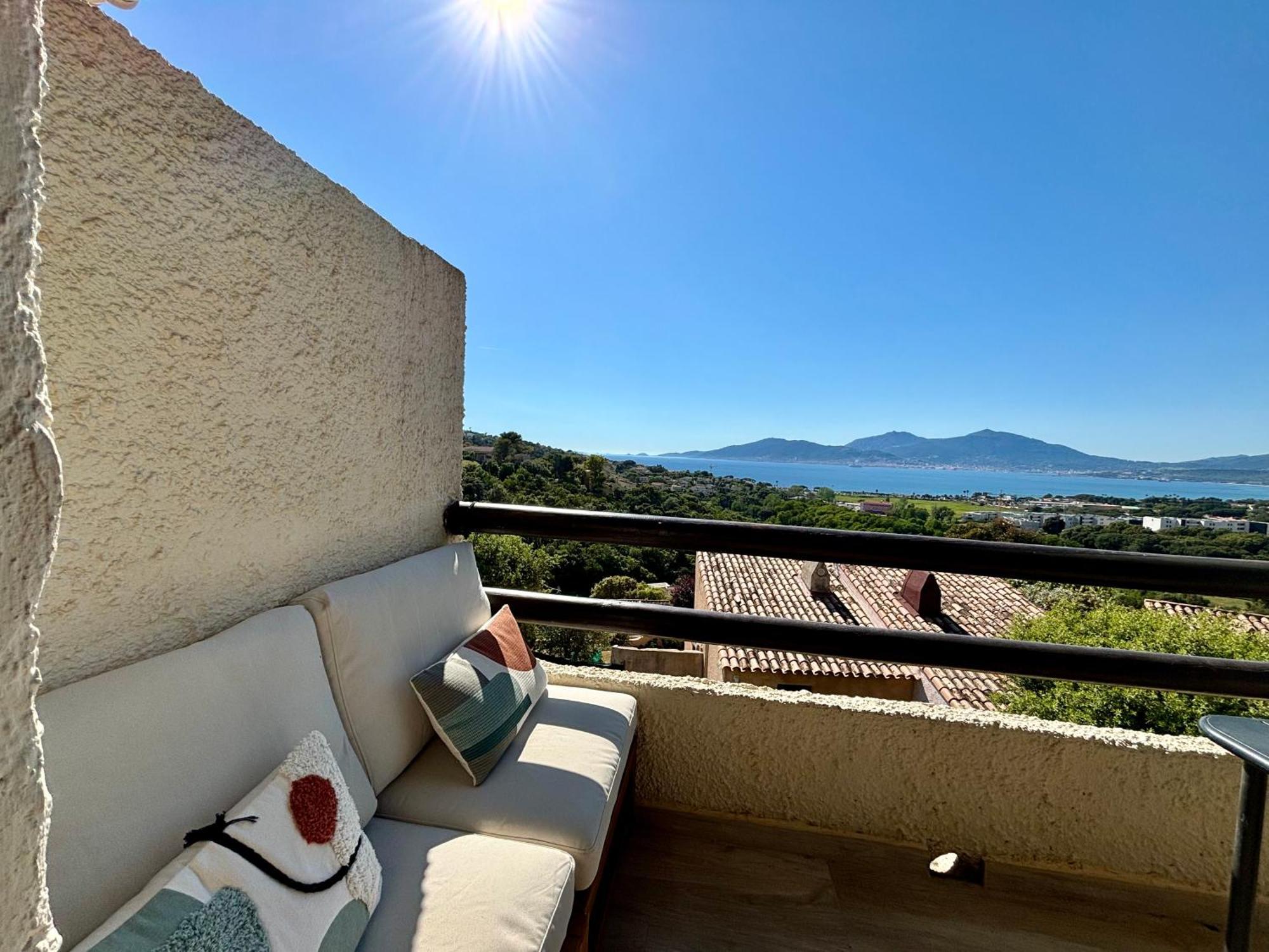 Studio Vue Mer A Porticcio Piscine Et Parking Dış mekan fotoğraf
