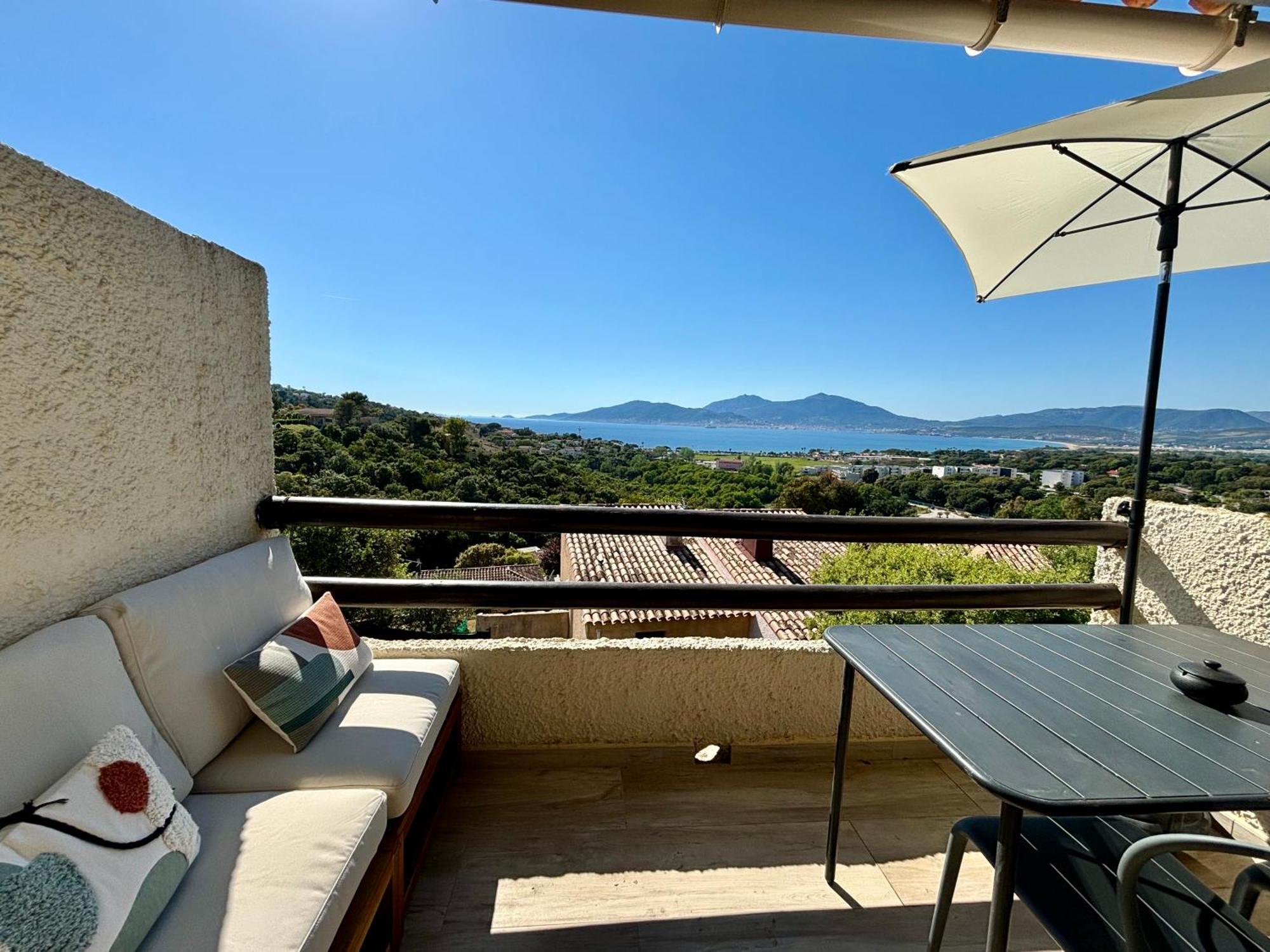 Studio Vue Mer A Porticcio Piscine Et Parking Dış mekan fotoğraf