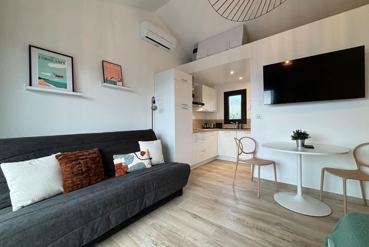 Studio Vue Mer A Porticcio Piscine Et Parking Dış mekan fotoğraf