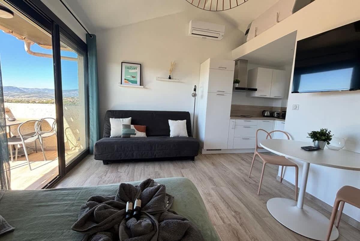 Studio Vue Mer A Porticcio Piscine Et Parking Dış mekan fotoğraf