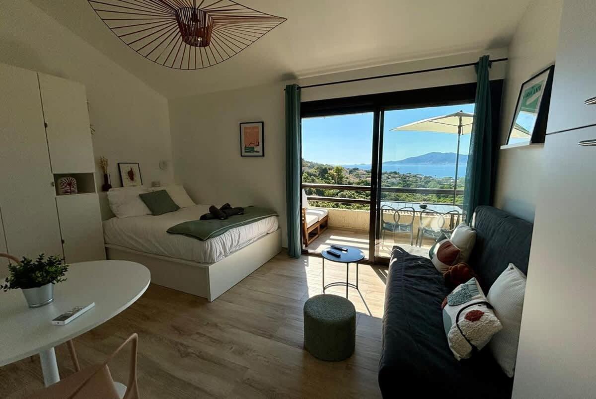 Studio Vue Mer A Porticcio Piscine Et Parking Dış mekan fotoğraf